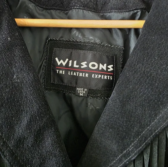 SOLD Vintage Wilsons Leather Suede Fringe Western Jacket Biker Gothic Rodeo - Picture 4 of 14